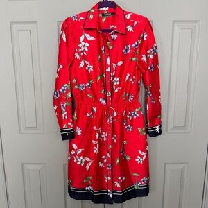 Lauren Ralph Lauren Paza Floral Print Long Sleeves Shirtdress